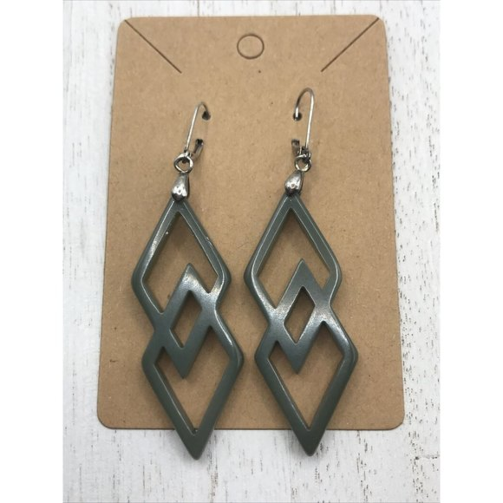 Sterling Silver Jade Dangle Earrings